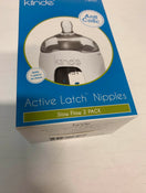 secondhand Kiinde Active Latch Nipples, Slow Flow 2 Pack