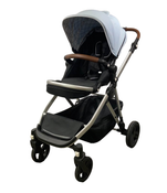 secondhand Mockingbird Single to Double Stroller, 2022, Silver with Penny Leather, Windowpane, Sky