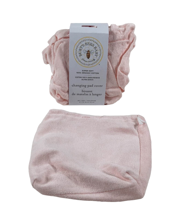 Burt's Bees Baby Changing Pad Cover, Organic Knit Terry, Light Pink