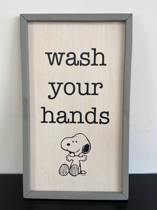 used Pottery Barn Kids Peanuts Bathroom Art, Wash Your Hands