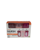 used Boon Nursh Bottles, 3 Pack, 8oz, Pink Multi, Medium