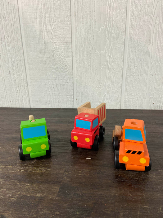 used Melissa & Doug Stacking Construction Vehicles