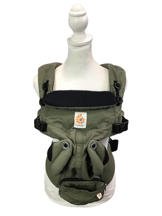 used Ergobaby Omni 360 Cotton Baby Carrier, Khaki Green