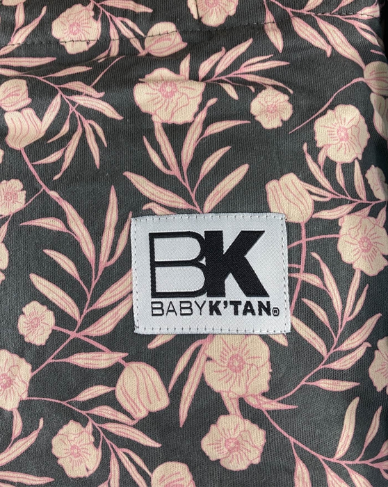 used Baby K'tan Baby Carrier, X-Small, Original, Floral Garden Gray and Pink