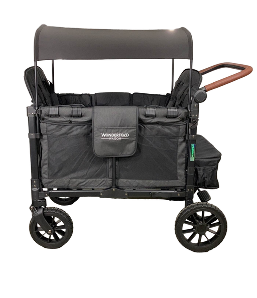 secondhand Wonderfold W4 Luxe Quad Stroller Wagon, Volcanic Black, 2023