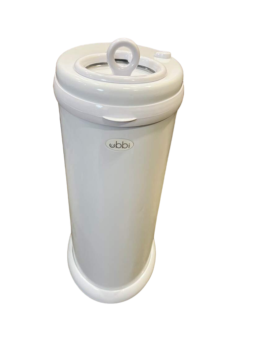 used Ubbi Diaper Pail, White