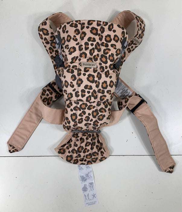 secondhand BabyBjorn Baby Carrier Mini, Beige/Leopard Cotton