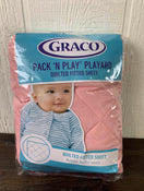 used Graco Quilted Pack N Play Playard Sheet, Pink