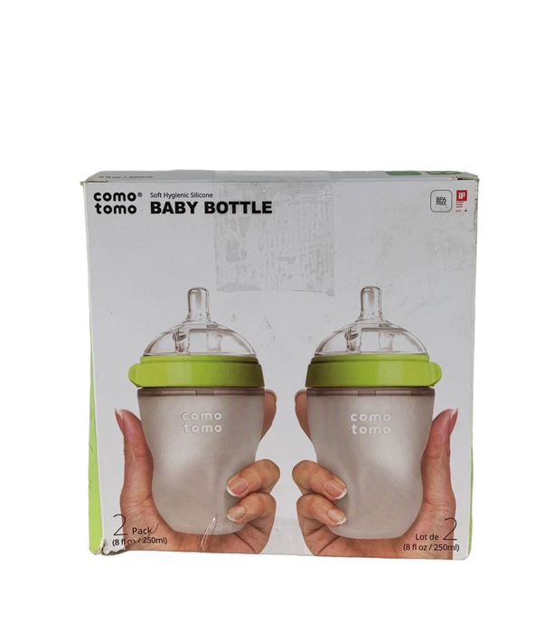 used Comotomo Bottles 2 Pack, Green, 8oz