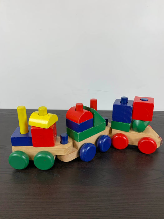 secondhand Melissa & Doug Wooden Stacking Train