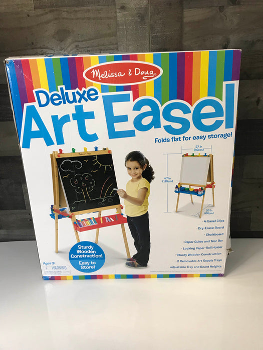 Melissa & Doug Deluxe Standing Wooden Art Easel