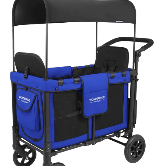 secondhand Wonderfold W2 Original Multifunctional Double Stroller Wagon, 2021, Blue