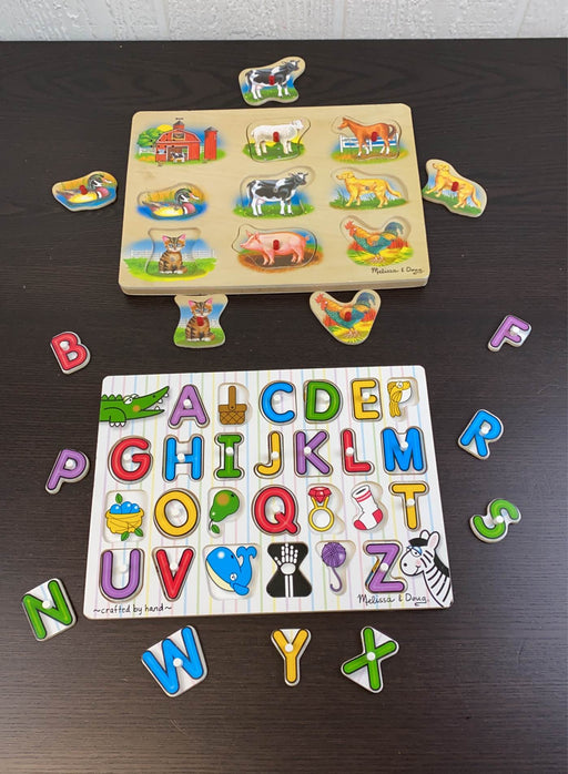 secondhand BUNDLE Melissa & Doug Wooden Puzzles