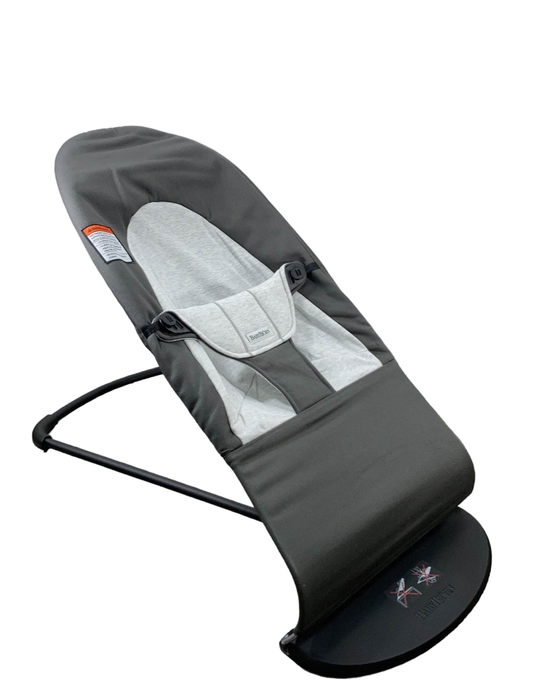 secondhand BabyBjorn Bouncer Balance, Dark Grey/Grey, Black Frame