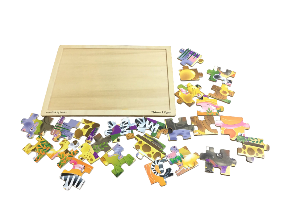 used Melissa & Doug 24-Piece Wooden Jigsaw Puzzle