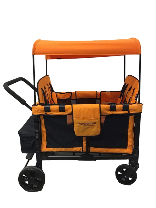 secondhand Wonderfold W4 Multifunctional Quad Stroller Wagon, 2021, Sunset Orange