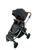 secondhand Mockingbird Single to Double 2.0 Stroller, 2023, Silver with Black Leather, Watercolor Drops, Black