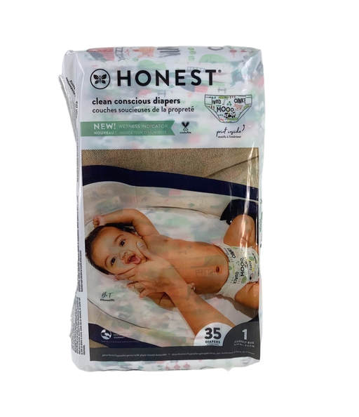 used Honest Company Size 1 Diapers, 35 Ct