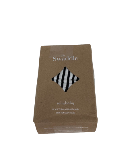 Solly Baby Swaddle, Black & White Stripe