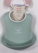 secondhand BabyBjorn Bibs, Powder Green/Powder Pink