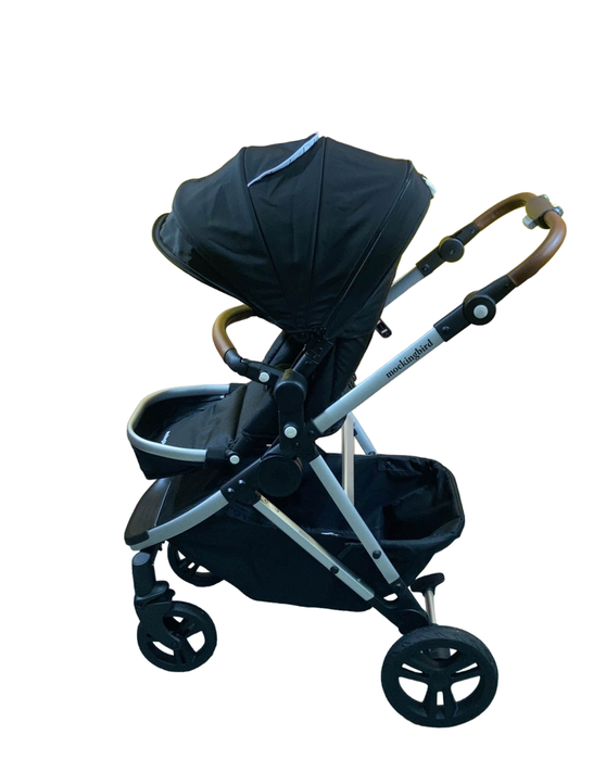 secondhand Mockingbird Single Stroller, 2023, Windowpane, Black, Silver With Penny Leather