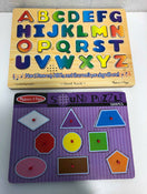 used BUNDLE Melissa & Doug Wooden Puzzles