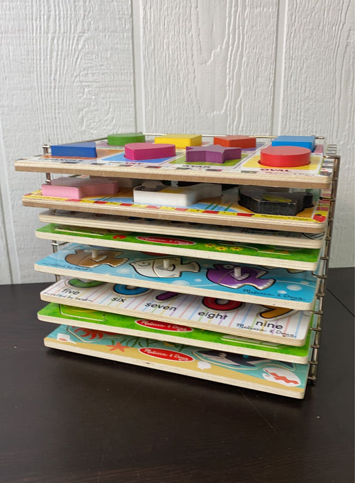 used BUNDLE Melissa & Doug Wooden Puzzles