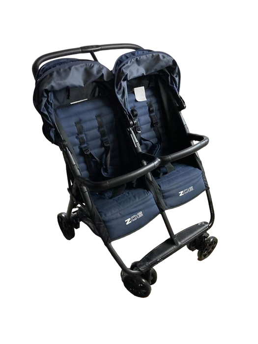 used Zoe Twin+ XL2 Stroller, Luxe Navy Blue