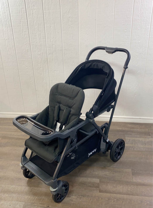 used Joovy Caboose S Too Sit And Stand Double Stroller, 2020, Black Melange