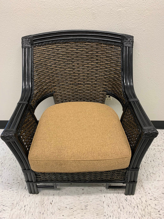 Pier One Wicker Chair and Ottoman