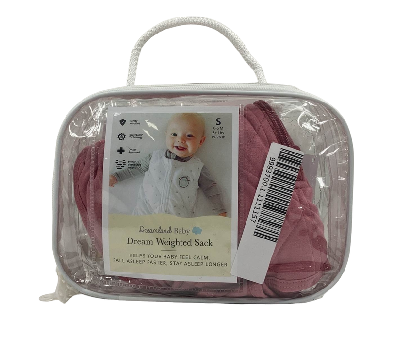 used Dreamland Weighted Sleep Sack, Dusty Rose, 0-6 months