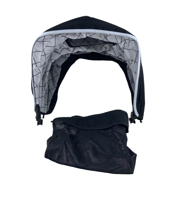 Mockingbird Extendable Canopy with Sunshade, Black, Windowpane