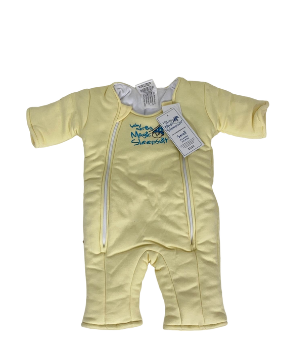 used Baby Merlin's Magic Sleepsuit, Small 3-6 Months, Fleece, Yellow