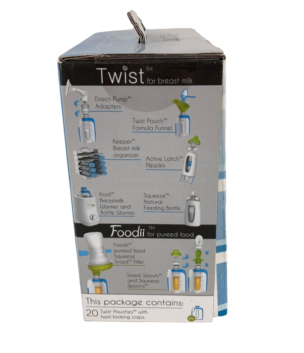 secondhand Kiinde Twist Pouches, 6oz, 20 Pack