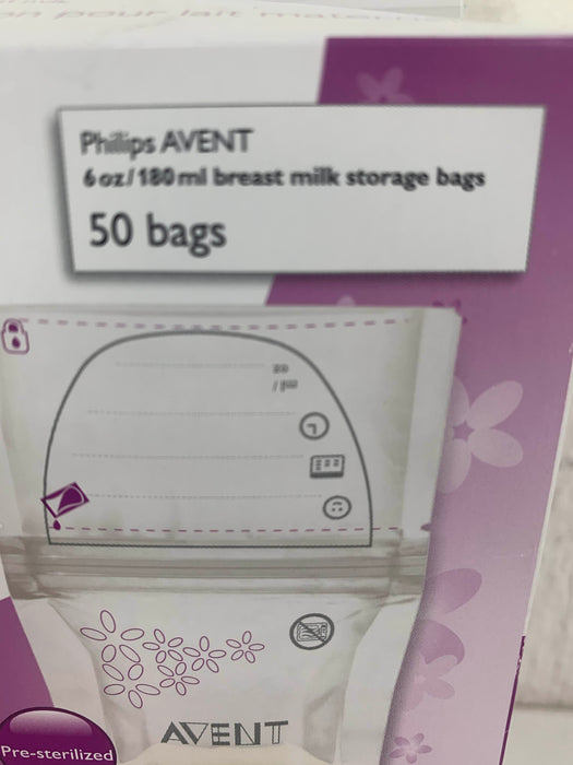 secondhand Philips Avent Breast Milk Storage Bags, (50 pack)