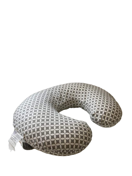 secondhand Boppy Nursing and Infant Support Luxe Pillow, Grey Geo circles