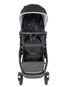 secondhand Mockingbird Single to Double Stroller, 2022, Matte Black with Matte Black Leather, Watercolor Drops, Black