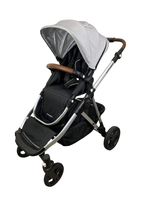 secondhand Mockingbird Single to Double Stroller, 2023, Silver with Penny Leather, Limited Edition Night Stars, Limited Edition Light Grey