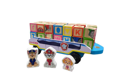 used Melissa & Doug Paw Patrol Wooden ABC Block Truck