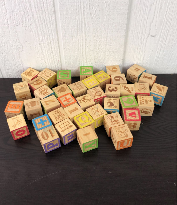 used BUNDLE Wooden Alphabet Blocks