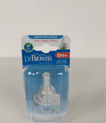 used Dr. Brown's Baby Bottle Nipples 2-Pack, Level 1 (0m+, Slow Flow)