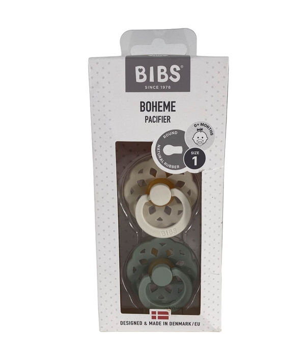 used BIBS 2-Pack Pacifiers, Size 1, Ivory/Sage