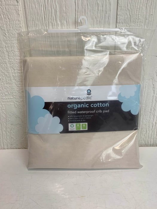 used Naturepedic Organic Cotton Waterproof Fitted Crib Pad