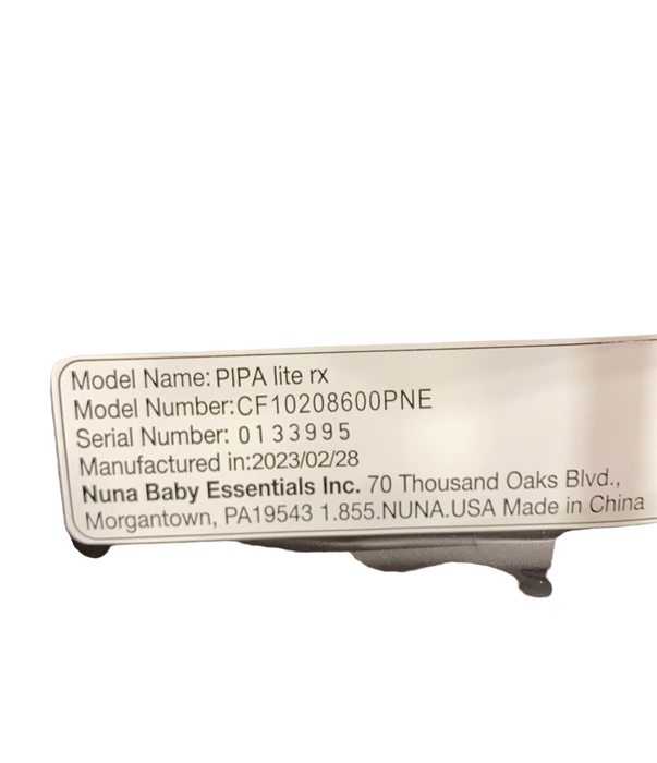 Nuna Pipa Lite RX And Pipa Relx Base, 2023, Pine