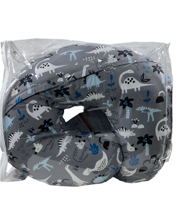 secondhand Boppy Nursing Pillow, Grey Dinosaurs