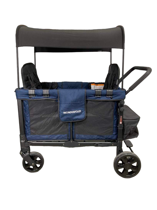 secondhand Wonderfold W4 Multifunctional Quad Stroller Wagon, 2023, Noble Navy