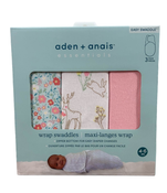 used Aden + Anais Essentials Easy Wrap Swaddle, 3 Pack, Fairy Tale Flowers