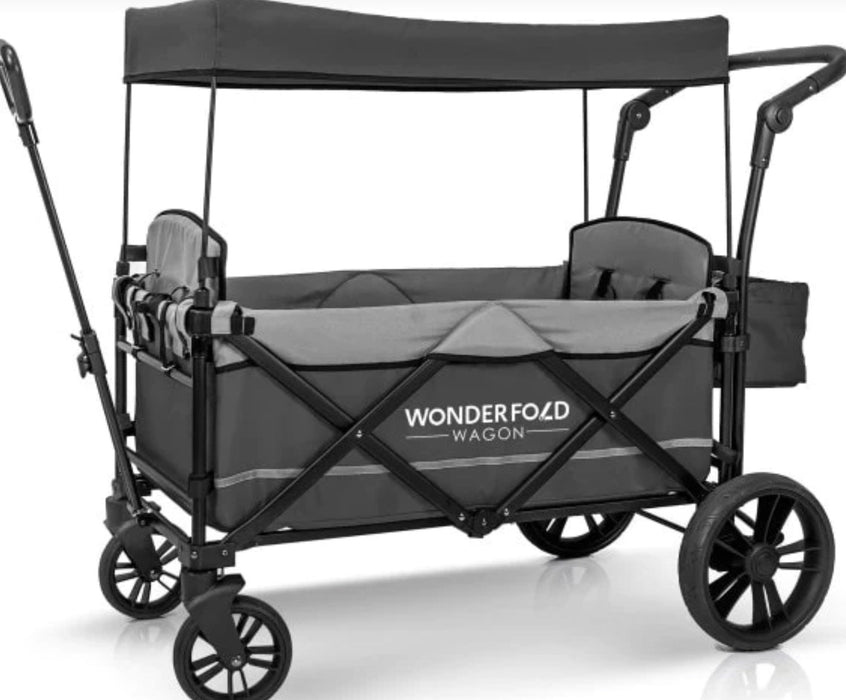 used Wonderfold X2 Push + Pull Double Stroller Wagon, 2022, Stone Gray