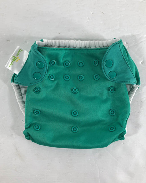 secondhand BumGenius Elemental All-In-One Cloth Diapers, - emerald green