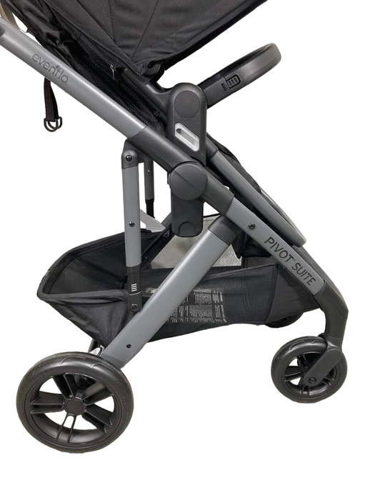 used Evenflo Pivot Suite Travel System, 2023 Dunloe Black